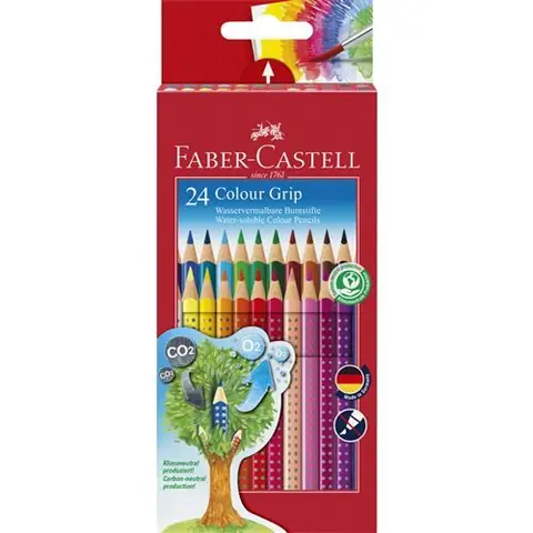 FABER-CASTELL Crayons de couleur Colour GRIP, étui de 24