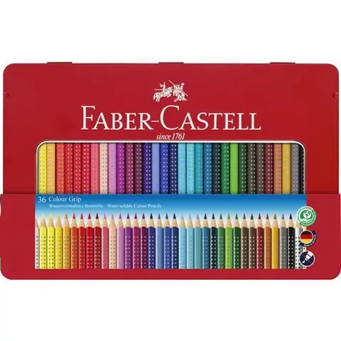 FABER-CASTELL Crayons de couleur Colour GRIP, étui de 36
