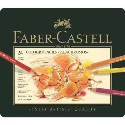 Faber-Castell - Crayons de couleur POLYCHROMOS, dans un étui de 24