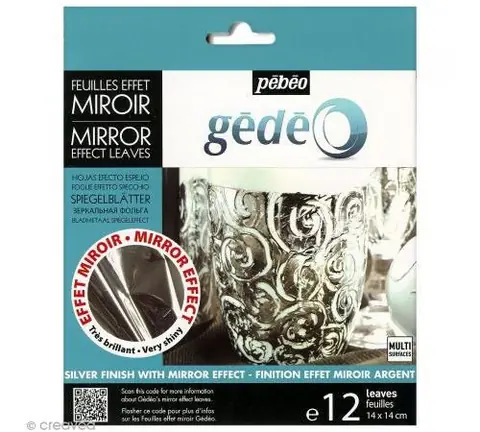 Feuilles effet miroir Gédéo - Argenté - 12 pcs