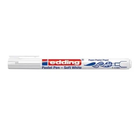 Feutre Pastelliseur Edding 1500 - Blanc - Pointe fine - 1 pce