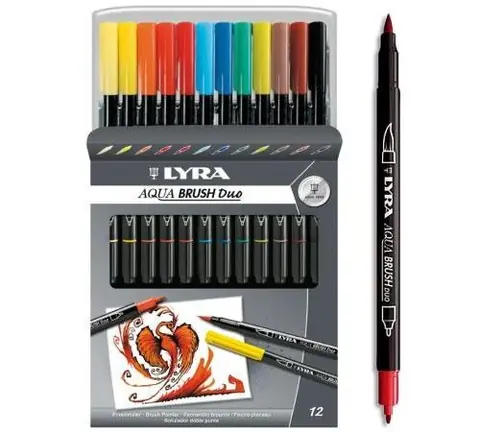 Feutre Pinceau Aqua Brush Duo LYRA x 12