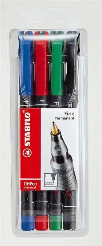 Feutre Stabilo OHPen permanent - pochette de 4 feutres pour rétroprojection et surfaces lisses point