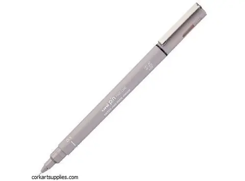 Feutre technique Uni-ball Pin 0.1 mm Gris clair