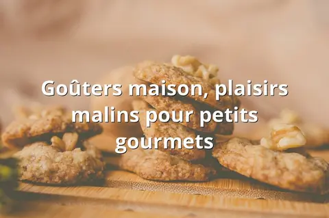 Goûters maison, plaisirs malins pour petits gourmets