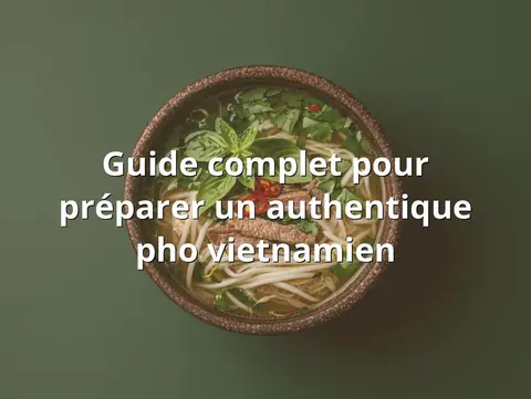 Guide complet pour préparer un authentique pho vietnamien