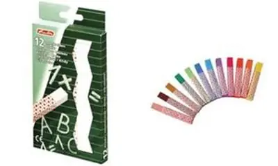 herlitz - craie pour tableau, blanc, étui en carton de 12 gainée de papier, carrée, non-taillée (08648107-003)