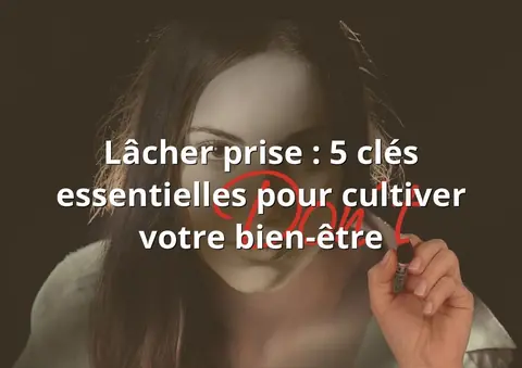 Lâcher prise : 5 clés essentielles pour cultiver votre bien-être