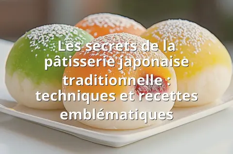 Les secrets de la pâtisserie japonaise traditionnelle : techniques et recettes emblématiques