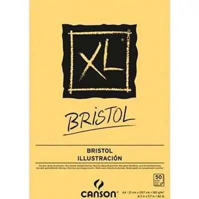 Lot de 4 blocs de 50 feuilles de papier dessin XL BRISTOL 180g A4