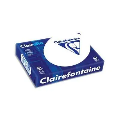 Lot de 5 Ramettes de 500 feuilles papier blanc CLAIRALFA 80 grammes format A4 1979