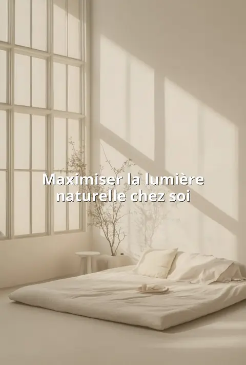 Maximiser la lumière naturelle chez soi