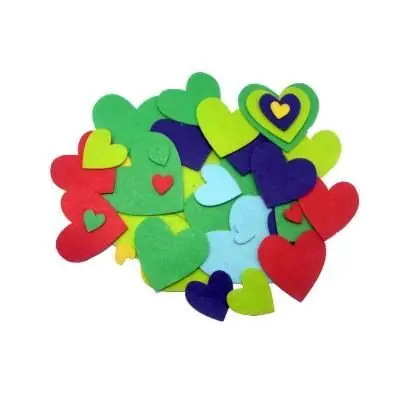 Motif adhésif feutrine - Coeur - 150 pièces - Sodertex