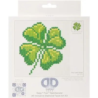 Needleart Monde Diamant kit de Broderie, Trèfle à Quatre Feuilles
