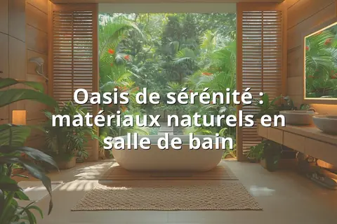 Oasis de sérénité : matériaux naturels en salle de bain