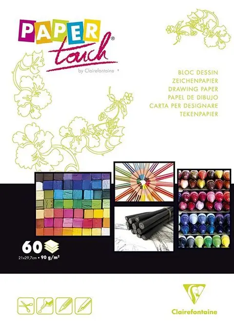 Papier blanc à dessin - 60 feuilles A4 - 90 gr