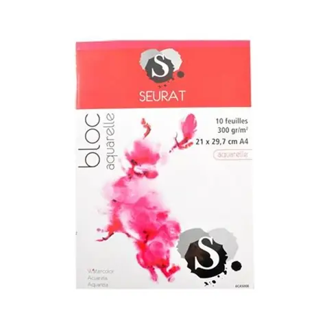 Paris Prix - Carnet Aquarelle 10 Feuilles A4 21x29cm Blanc