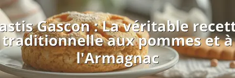 Pastis Gascon : La véritable recette traditionnelle aux pommes et à l'Armagnac