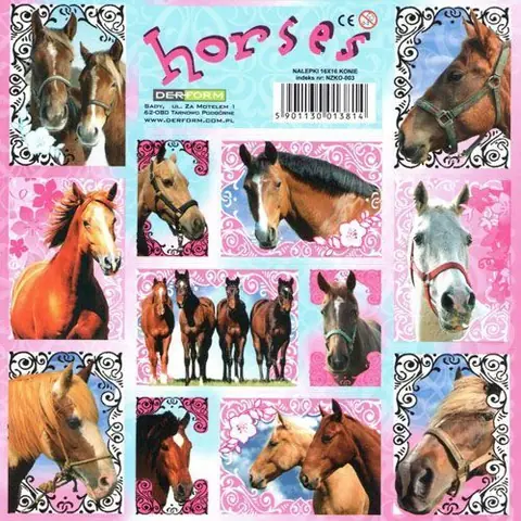 Planche de petits stickers Chevaux
