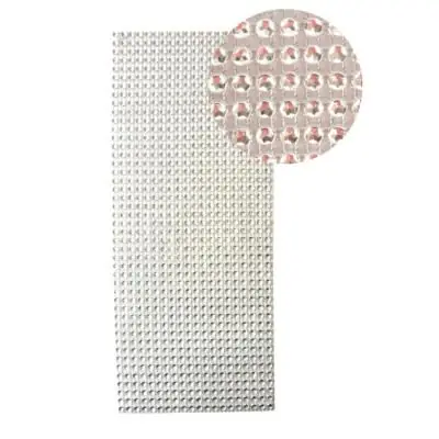 Plaque de strass adhésive - 10 x 25 cm - Argenté - Graine créative