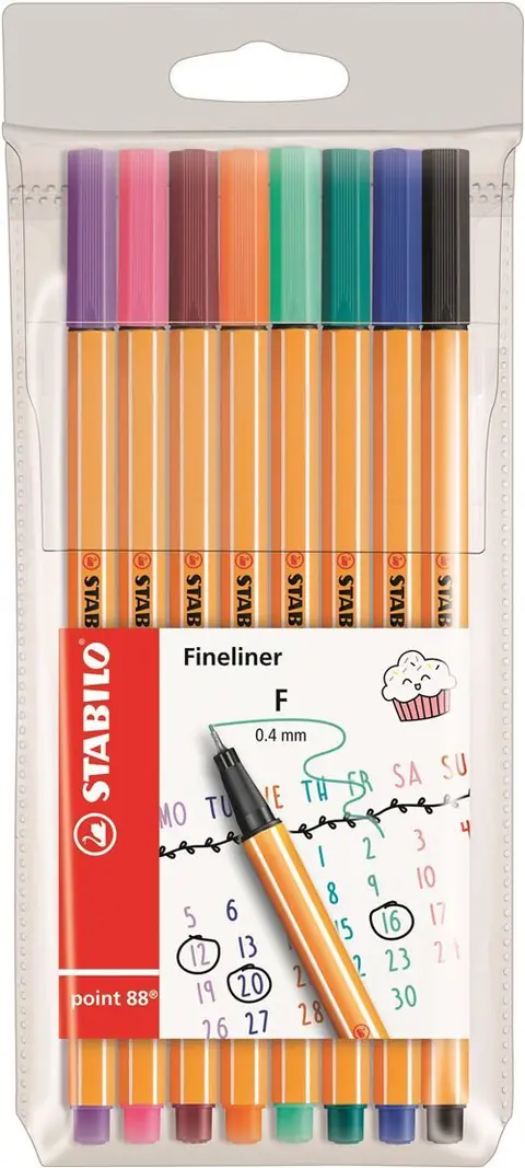 Pochette de 8 feutres Stabilo Sensor Journal