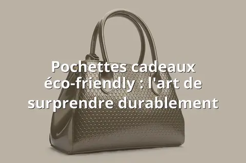 Pochettes cadeaux éco-friendly : l'art de surprendre durablement