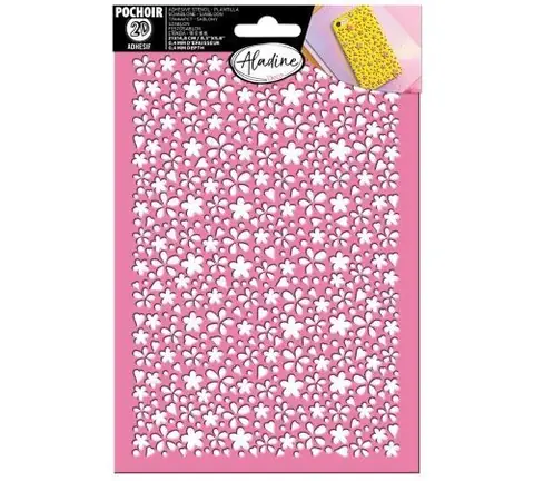 Pochoir 3D en silicone et adhésif repositionnable - Liberty - 21 x 14,8 cm