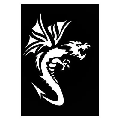 Pochoir adhésif dragon 2 7x10 cm - ki-sign