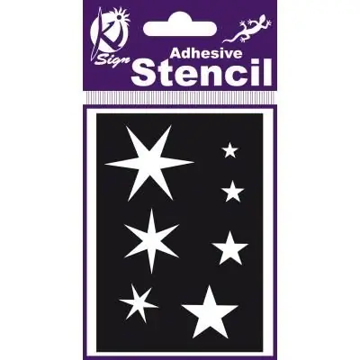 Pochoir adhésif - Étoile - 7x10 cm - Ki-Sign