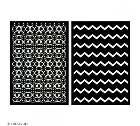 Pochoir adhésif - frise- A5 - 2 motifs - Rayher