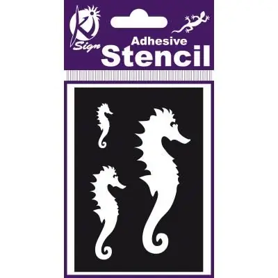 Pochoir adhésif - Hippocampe - 7x10 cm - Ki-Sign