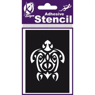 Pochoir adhésif - Tortue maori - 7x10 cm - Ki-Sign