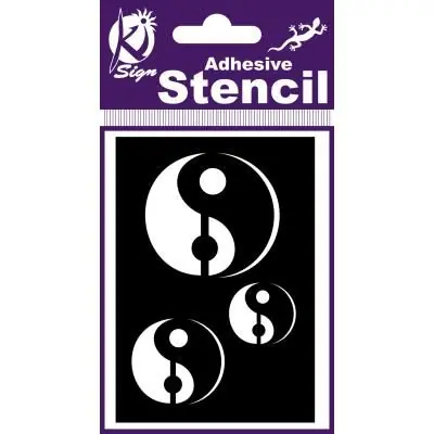 Pochoir adhésif - Yin et Yang - 7x10 cm - Ki-Sign