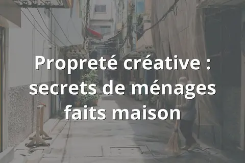 Propreté créative : secrets de ménages faits maison