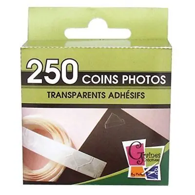 PW International - 250 coins photos transparents adhésifs
