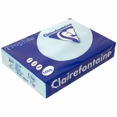 Ramette de papier couleur Clairefontaine Trophée A3 160 g/m² Bleu vif 250 feuilles