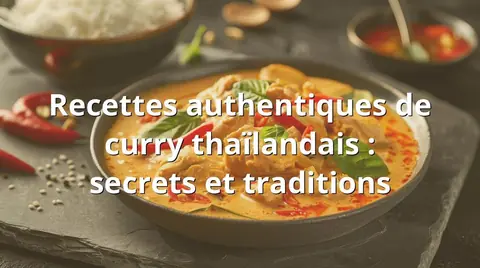 Recettes authentiques de curry thaïlandais : secrets et traditions
