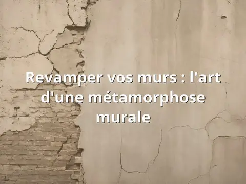 Revamper vos murs : l'art d'une métamorphose murale