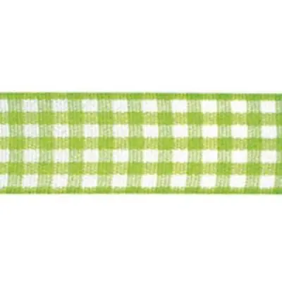 Ruban carreaux - Vert clair - 25 mm - Au mètre - Rayher