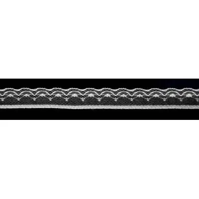 Ruban dentelle vague - Blanc - 15 mm x 5 m - DTM