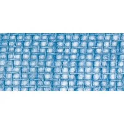 Ruban jute - Bleu clair - 80 mm - Au mètre - Rayher