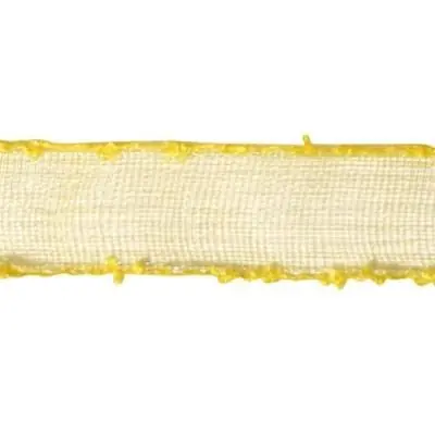 Ruban organdi - Jaune - 10 mm - Au mètre - Rayher