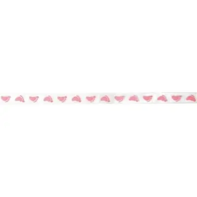 Ruban organdi - Rose - Pas du bébé -10 mm - Au mètre - Rayher