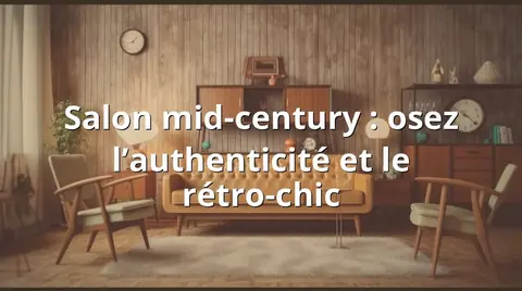 Salon mid-century : osez l’authenticité et le rétro-chic