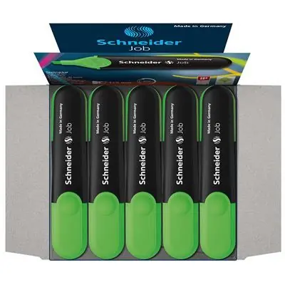 Schneider Job Lot de 10 Surligneurs Encre vert