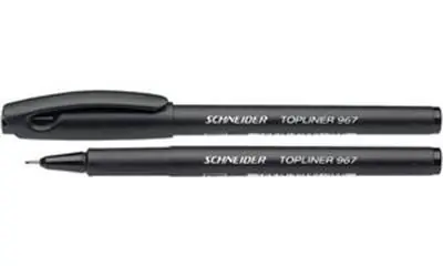 SCHNEIDER - Lot de 10 - Feutre Fineliner TOPLINER 967, jaune, 0,4mm