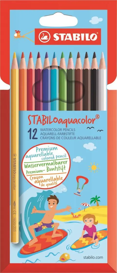 Set de 12 crayons de aquacouleur Stabilo