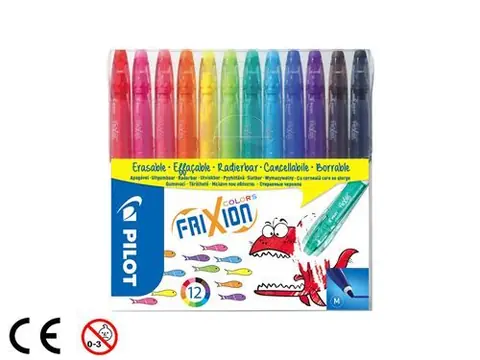 Set de 12 feutres d’écriture effaçables Pilot Frixion Colors