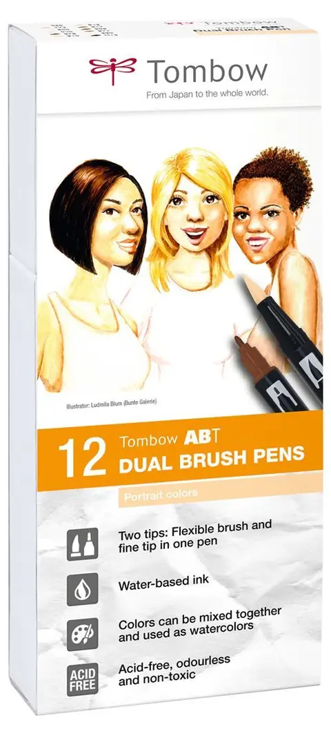 Set de 12 feutres Tombow France & Benelux Abt Dual Portrait