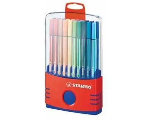Set de 20 Feutres Stabilo Pen 68 Colorparade Rouge
